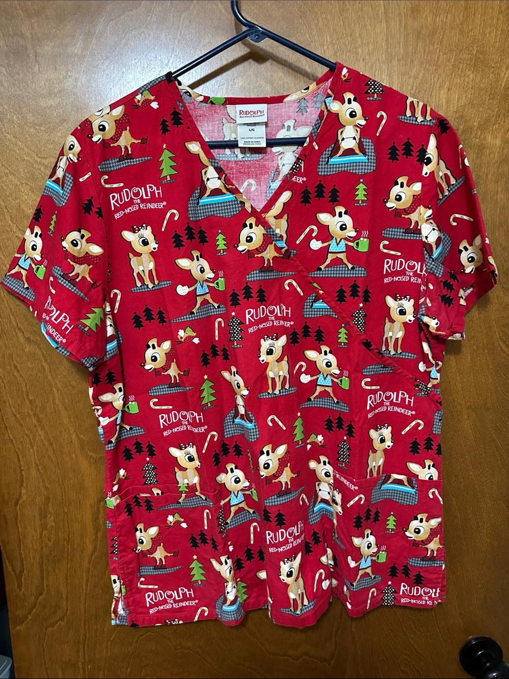 Rudolph Scrub Top
